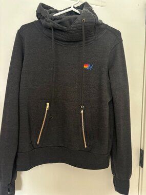 Aviator Nation NINJA PULLOVER HOODIE -CHARCOAL (S)
